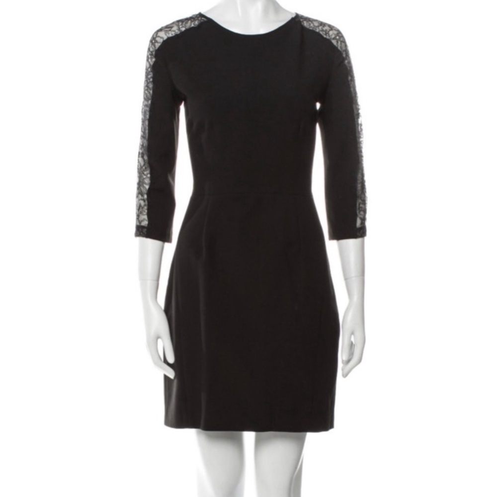 Sandro black lace sheath dress